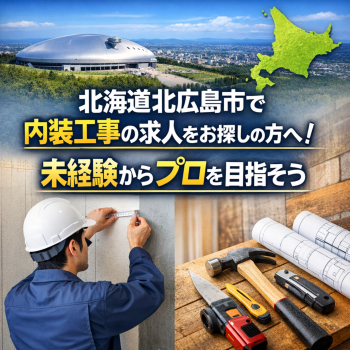 北海道北広島市で内装工事の求人をお探しの方へ！未経験からプロを目指そう