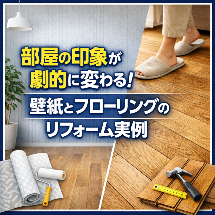 部屋の印象が劇的に変わる！壁紙とフローリングのリフォーム実例